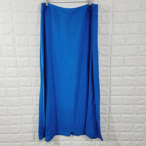 Dressbarn Women's Stretchy Maxi Skirts Pull-On Elastic Waist Blue Size 1X